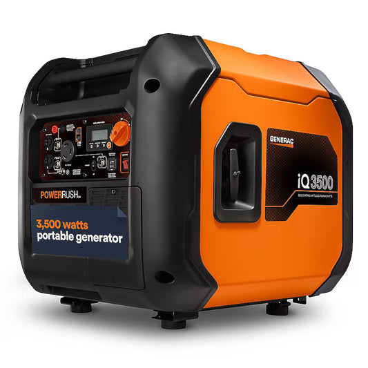 Generac iQ3500 Portable Inverter Generator 3500 Starting 3000 Running Watt Electric Start COsense