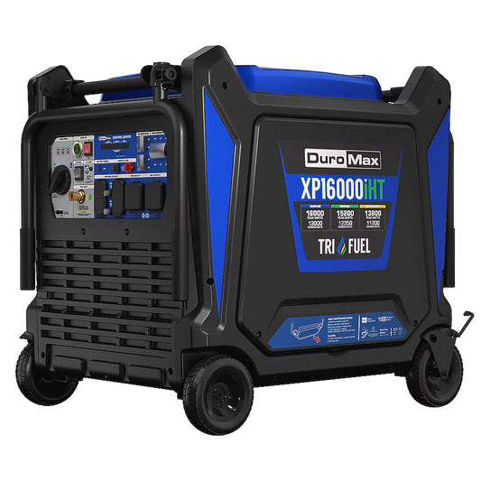 DuroMax XP16000iHT Tri Fuel Inverter Generator 16000 Starting Watts 13000 Running Watts Remote Start Gas Propane Natural Gas Portable Generator