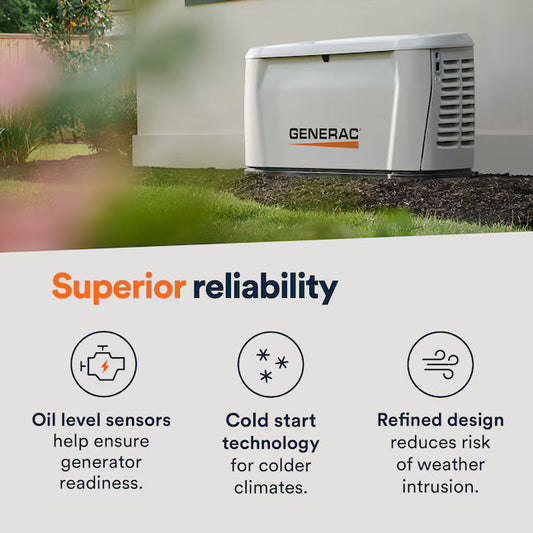 Generac 24000 Watt Dual Fuel Home Standby Generator 200 Amp Automatic Transfer Switch Natural Gas Propane