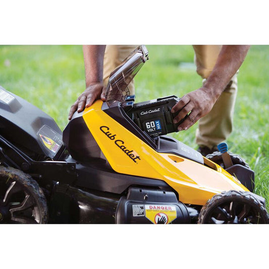 Cub Cadet SCP21E 60V Cordless Electric Lawn Mower 21 Inch Steel Deck Brushless Motor 5Ah Battery Included