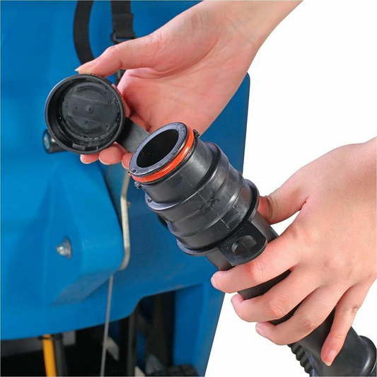 Global Industrial 18 in Electric Walk-Behind Auto Floor Scrubber, 120V, 12 Gal