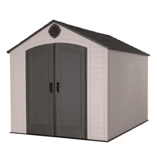 Lifetime 8 Ft. x 10 Ft. High-Density Polyethylene (Plastic) Outdoor Storage Shed with Steel-Reinforced Construction