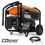 Generac GP8000E 10000 Starting 8000 Running Watt Gas Portable Generator Electric Start COsense