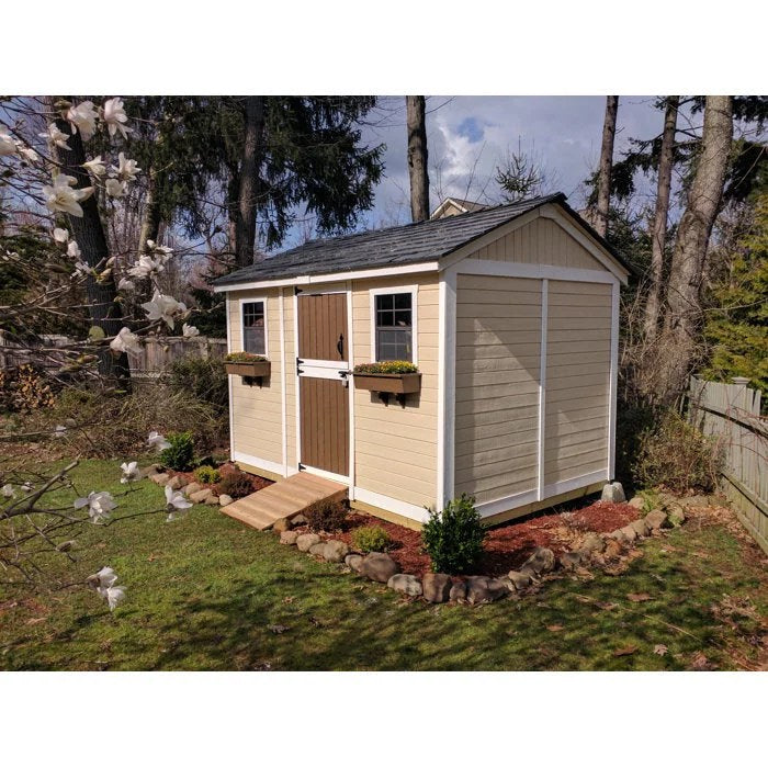 12 ft. W x 8 ft. D Cabana Cedar Wood Garden Shed