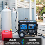DuroMax XP13000HX Dual Fuel Generator 13000 Starting Watts 10500 Running Watts Electric Start Gas Propane Portable Generator