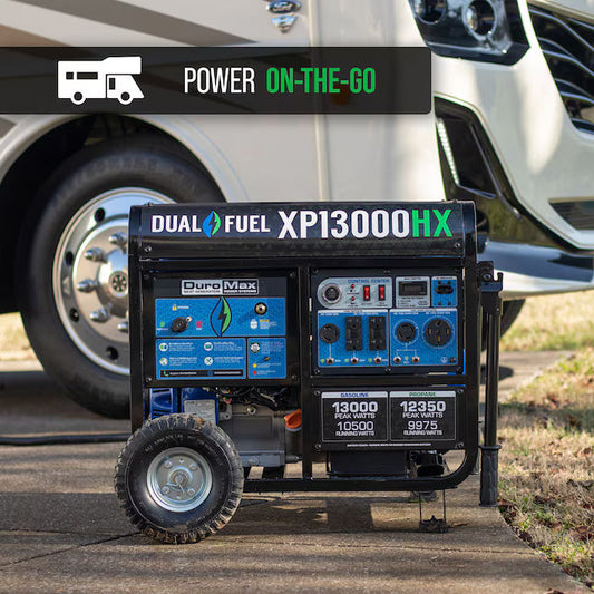 DuroMax XP13000HX Dual Fuel Generator 13000 Starting Watts 10500 Running Watts Electric Start Gas Propane Portable Generator