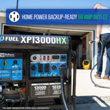 DuroMax XP13000HX Dual Fuel Generator 13000 Starting Watts 10500 Running Watts Electric Start Gas Propane Portable Generator