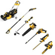 20V MAX Cordless Lawn Care Combo Kit 21.5 Inch Self Propelled Mower Blower Trimmer Chainsaw Pole Saw Power Cleaner
