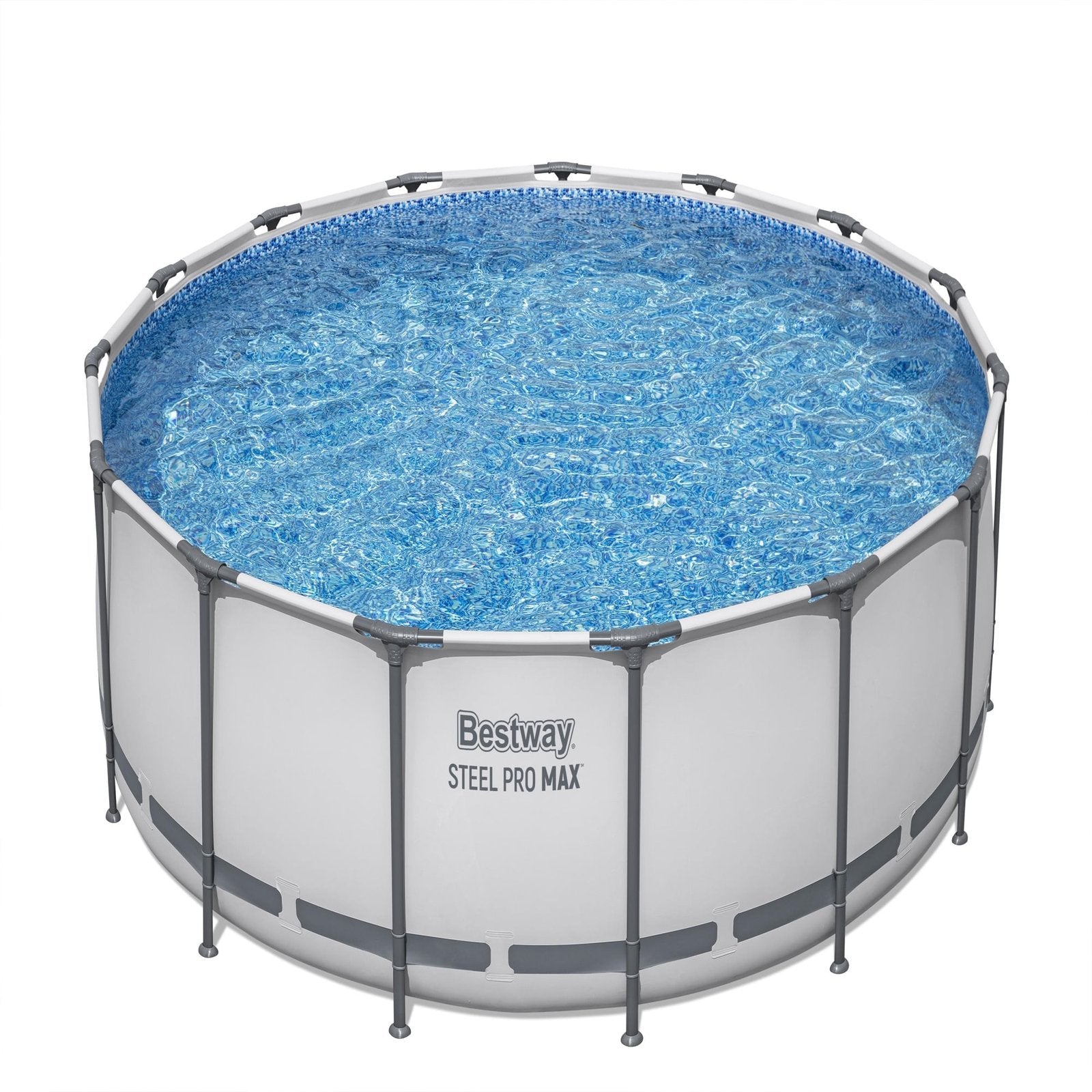 Bestway Steel Pro MAX 10 Foot x 30 Inch Round Metal Frame Above Ground Outdoor Backyard Swimming Pool Set with 330 GPH Filter Pump