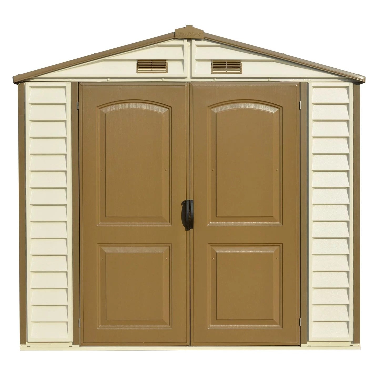 DuraMax 8ft x 6ft Storeall Vinyl Shed with Foundation Kit and window