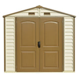 DuraMax 8ft x 6ft Storeall Vinyl Shed with Foundation Kit and window