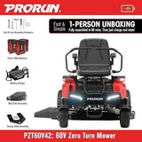 60V Zero Turn Riding Lawn Mower