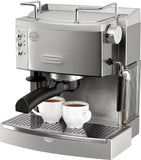 De’Longhi – Espresso Machine with 15 bars of pressure, Milk Frother and removable water tank – Stainless Steel