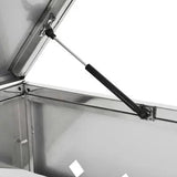 vidaXL Triple Wheelie Bin Shed 63.4 gal Stainless