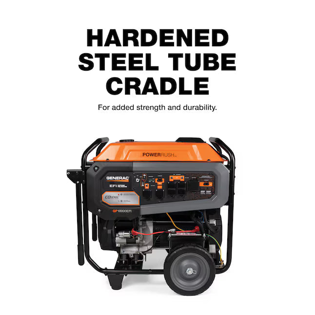 Generac GP18000EFI 22500 Starting 18000 Running Watt Gas Portable Generator Electric Start COsense EFI