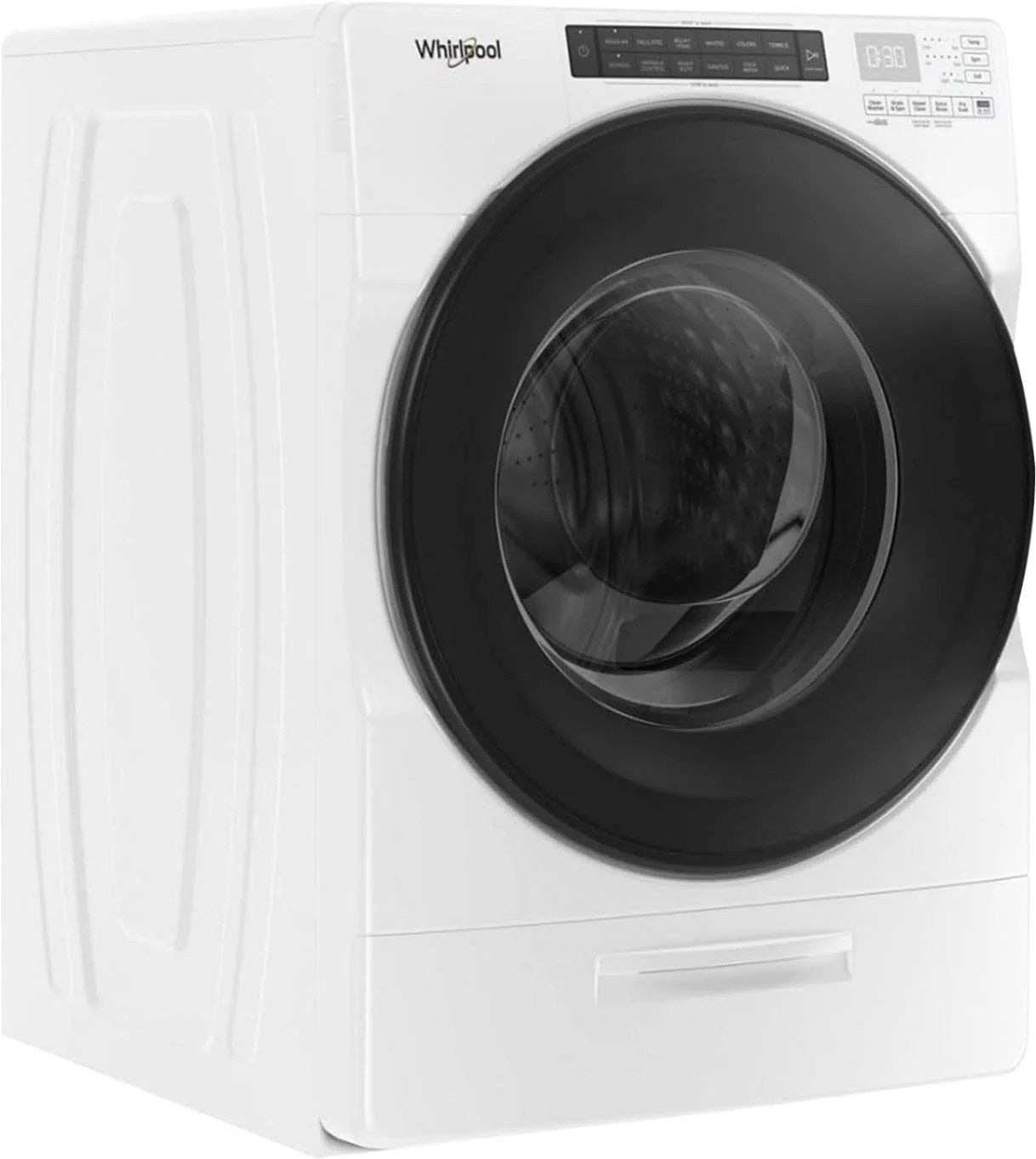 Whirlpool – 4.5 Cu. Ft. High Efficiency Stackable Front Load Washer with Steam and Load &amp; Go XL Dispenser – White