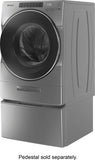 Whirlpool – 4.5 Cu. Ft. High Efficiency Stackable Front Load Washer with Steam and Load & Go XL Dispenser – Chrome shadow