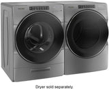 Whirlpool – 4.5 Cu. Ft. High Efficiency Stackable Front Load Washer with Steam and Load & Go XL Dispenser – Chrome shadow