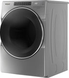 Whirlpool – 4.5 Cu. Ft. High Efficiency Stackable Front Load Washer with Steam and Load & Go XL Dispenser – Chrome shadow