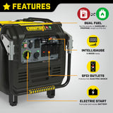 Champion Power Equipment CO Shield Electric Start Quiet Technology Dual Fuel Inverter Generator 8500 Starting Watts 7000 Running Watts Gas Propane Portable Generator