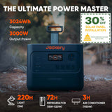 Jackery Explorer 3000 Pro Solar Generator 3024Wh 3000 Watts Portable Power Station 200W Solar Panel Included