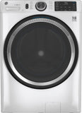 GE – 4.8 CuFt High-Efficiency Stackable Smart Front Load Washer w/UltraFresh Vent System & Microban Antimicrobial Technology – White on white