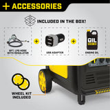 Champion Power Equipment CO Shield Electric Start Quiet Technology Dual Fuel Inverter Generator 8500 Starting Watts 7000 Running Watts Gas Propane Portable Generator