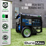 DuroMax XP15000HX Dual Fuel Generator 15000 Starting Watts 12000 Running Watts Electric Start Gas Propane Portable Generator