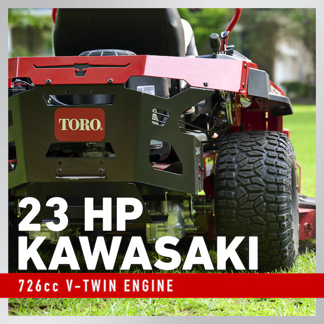 Toro Titan 48 in Zero Turn Riding Lawn Mower 23 HP Kawasaki V-Twin Engine 48 in Fabricated Steel Deck Gas Powered