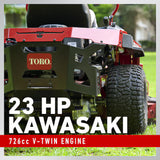Toro Titan 48 in Zero Turn Riding Lawn Mower 23 HP Kawasaki V-Twin Engine 48 in Fabricated Steel Deck Gas Powered