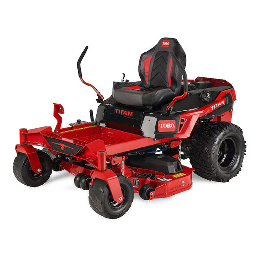 Toro Titan 48 in Zero Turn Riding Lawn Mower 23 HP Kawasaki V-Twin Engine 48 in Fabricated Steel Deck Gas Powered