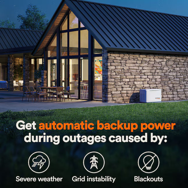 Generac Guardian 22kW Home Standby Generator Dual Fuel WiFi 200 Amp Automatic Transfer Switch Included