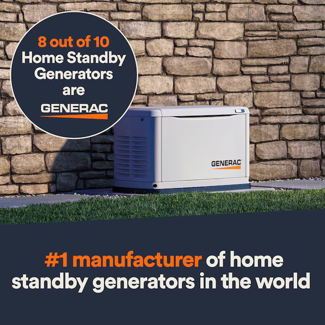 Generac Guardian 22kW Home Standby Generator Dual Fuel WiFi 200 Amp Automatic Transfer Switch Included