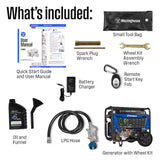 Westinghouse WGen9500DFc Dual Fuel Portable Generator 12500 Starting 9500 Running Watt Remote Electric Start Gas Propane