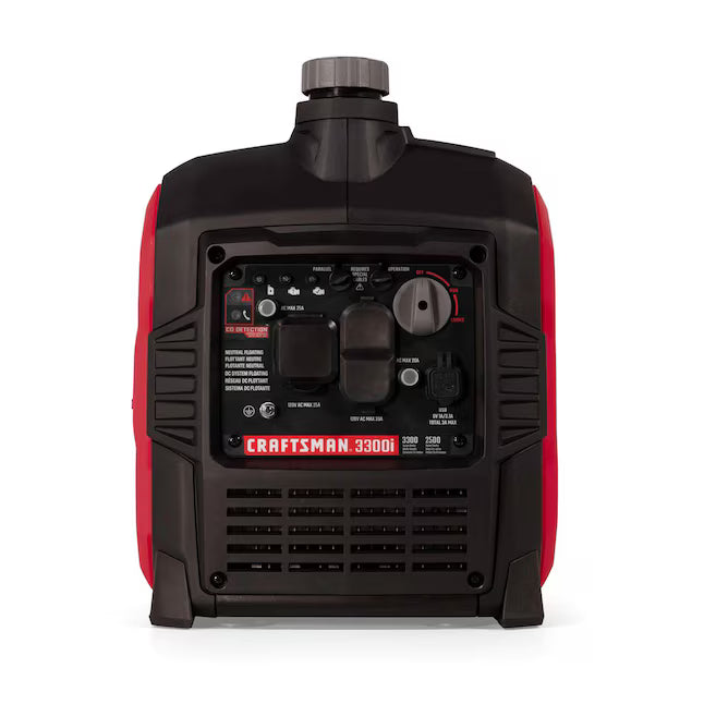 CRAFTSMAN 3300i Portable Inverter Generator 3300 Starting Watts 2500 Running Watts Gasoline Quiet Portable Generator CO Detection