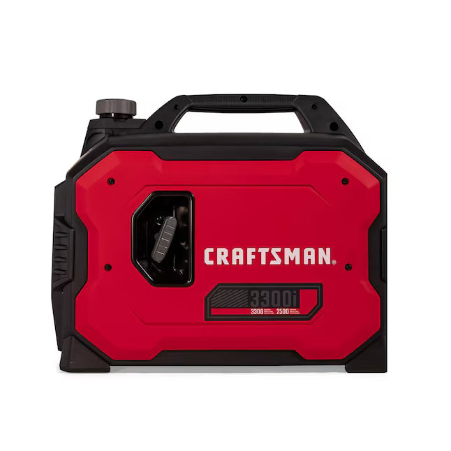 CRAFTSMAN 3300i Portable Inverter Generator 3300 Starting Watts 2500 Running Watts Gasoline Quiet Portable Generator CO Detection