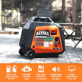 GENMAX GM3500iAED Dual Fuel Inverter Generator 3500 Starting Watts 3200 Running Watts Remote Electric Start Gas Propane