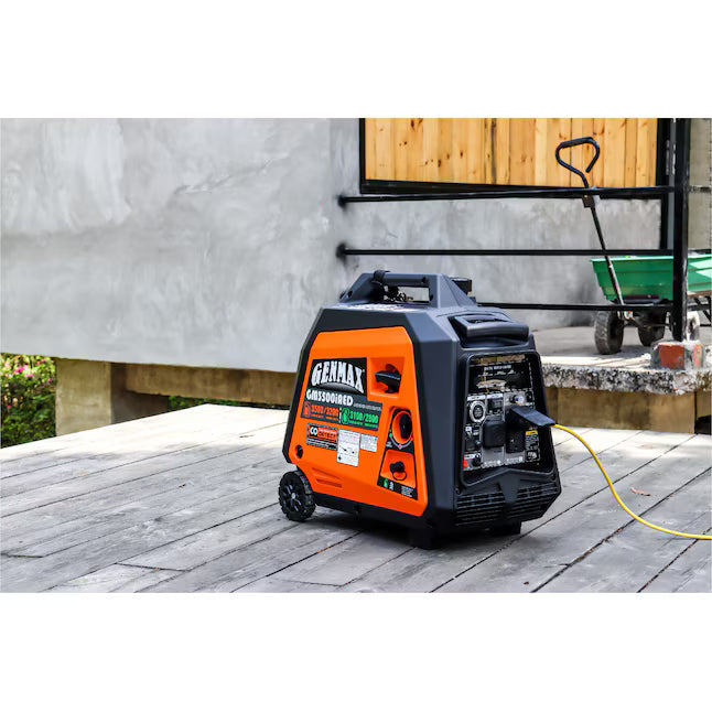 GENMAX GM3500iAED Dual Fuel Inverter Generator 3500 Starting Watts 3200 Running Watts Remote Electric Start Gas Propane