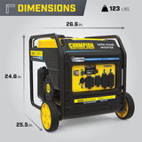 Champion Power Equipment CO Shield RV Ready Quiet Technology Open Frame Inverter Generator 6500 Starting Watts 5250 Running Watts Gasoline Portable Generator