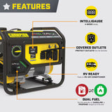Champion 4375 Watt Dual Fuel Portable Generator Gas Propane CO Shield RV Ready 3500 Running Watts