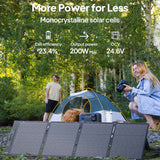 BLUETTI AC180P Solar Generator Kit 1800W 1440Wh Portable Power Station with 200W Solar Panel LiFePO4 Battery 2700W Peak