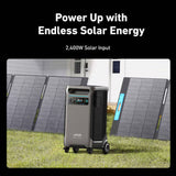 Anker SOLIX F3800 Portable Power Station 6000W 3840Wh with 2x 400W Solar Panels 120V/240V LiFePO4 Battery Backup
