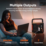 Jackery Explorer 2000 v2 2042Wh 2200 Watts Portable Power Station with 2 Solar Panels Included