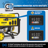 Champion Power Equipment CO Shield Portable Generator 6875 Starting Watts 5500 Running Watts Gasoline Portable Generator