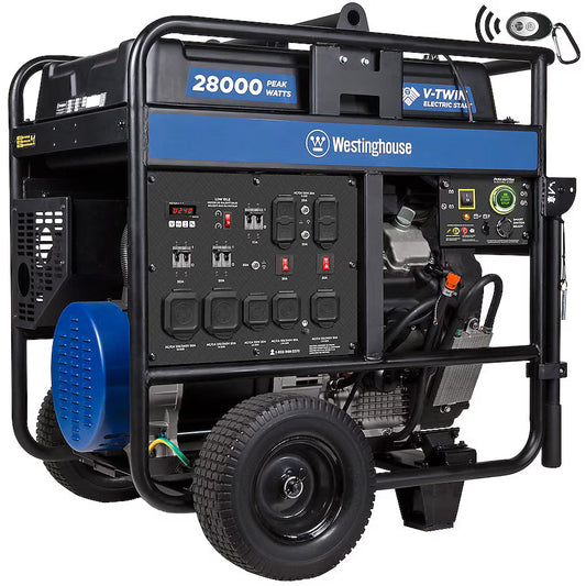 Westinghouse WGen20000c Portable Generator 28000 Starting 20000 Running Watt Gasoline Remote Electric Start