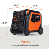 Generac iQ 5200W Dual Fuel Portable Inverter Generator Electric Start Gas Propane COsense 3900 Running Watts