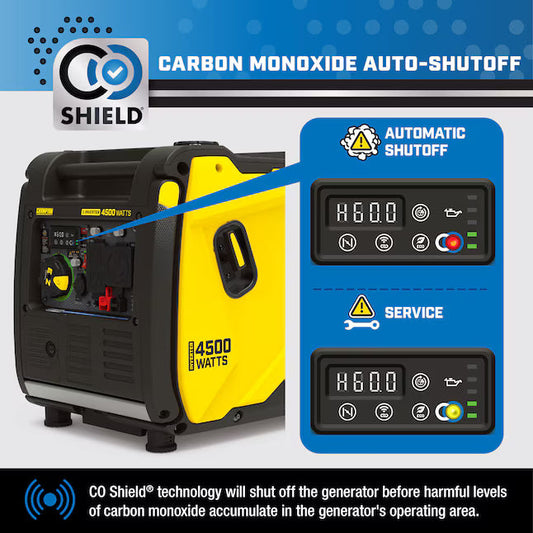 Champion 4500W Wireless Remote Start RV Ready Inverter Generator 4500 Starting / 3500 Running Watt Gasoline Portable Generator