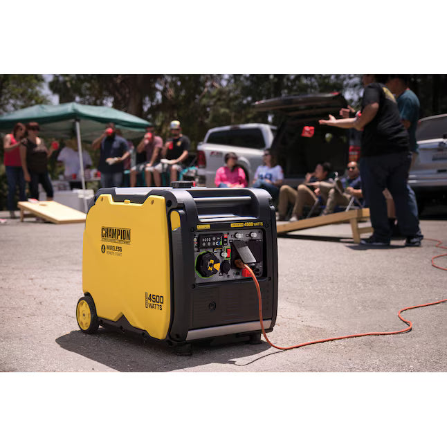 Champion 4500W Wireless Remote Start RV Ready Inverter Generator 4500 Starting / 3500 Running Watt Gasoline Portable Generator