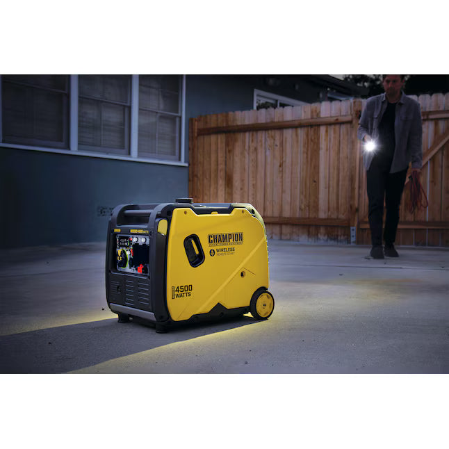 Champion 4500W Wireless Remote Start RV Ready Inverter Generator 4500 Starting / 3500 Running Watt Gasoline Portable Generator