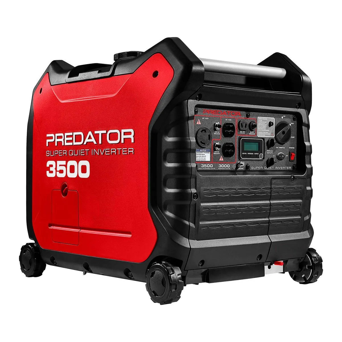 PREDATOR 3500W Super Quiet Inverter Generator 3000W Running Electric Start CO SECURE RV Ready